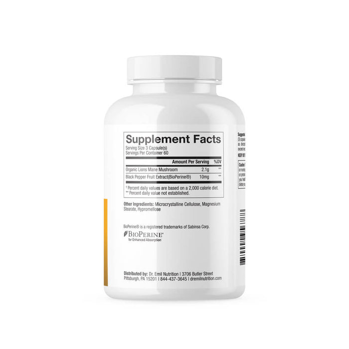 Lions Mane Mushroom Capsules - 60 Day Supply