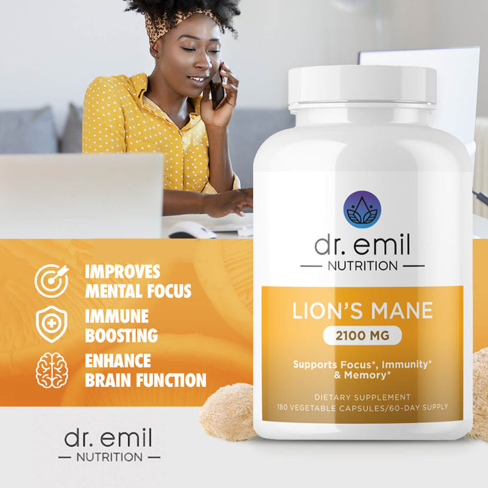 Lions Mane Mushroom Capsules - 60 Day Supply