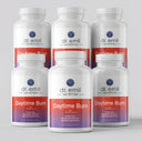 Six bottles of Dr. Emil Nutrition Daytime Burn supplement on a light gray background