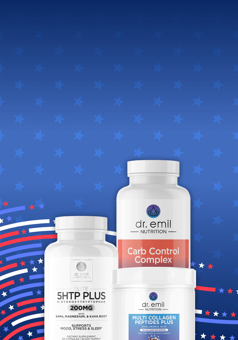 Dr. Emil products with a Patriotic background