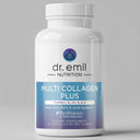 Dr. Emil Nutrition Multi Collagen Plus supplement bottle on a gray background