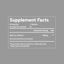 NMN Supplement facts label on grey background