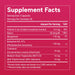 Berberine Plus Supplement facts label on a pink background