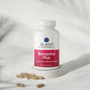 Bottle of Dr. Emil Nutrition Berberine Plus supplement with capsules on a light background