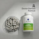 Dr. Emil Nutrition Liver Support supplement bottle with capsules on a light gray background
