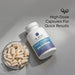 Dr. Emil Multi Collagen Plus supplement bottle with capsules on a gray background.  Text on the image reads 'High-Dose Capsules For Quick Results'