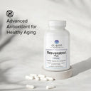 Dr. Emil Nutrition Resveratrol Plus supplement bottle with capsules on a light background